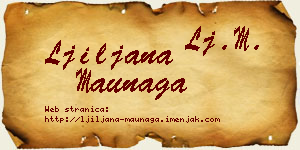 Ljiljana Maunaga vizit kartica